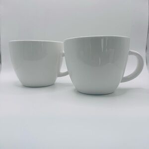 Project 62 White Stoneware Coffee Cocoa Tea Mugs, Set Of 2, EUC